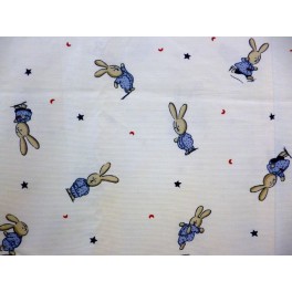 TISSU COTON ENFANTS LAPIN A0010