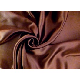 TISSU SATIN SOIE CHOCOLAT  A0002