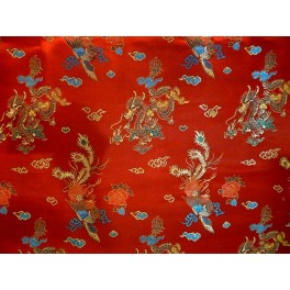TISSU CHINOIS DRAGON ROUGE A0005 TISSU CHINOIS DRAGON ROUGE A0005