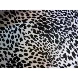 TISSU MOUSSELINE POLYESTER IMPRIME  LEOPARD A0015