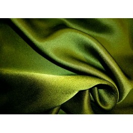 TISSU SATIN POLYESTER CRÊPE ENVERS SATIN VERT KAKI A0021