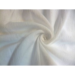 TISSU COTON CRÊPONS BLANC  A0020