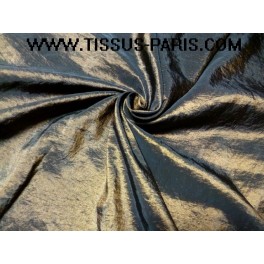 TISSU TAFFETAS FROISSE MARRON A0012 