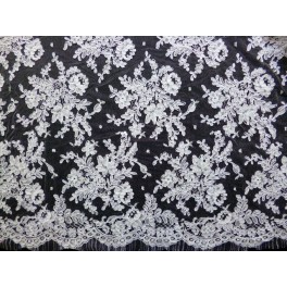 TISSU DENTELLE CALAIS BLANC A0016 TISSU DENTELLE CALAIS BLANC A0016