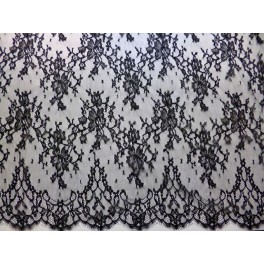 TISSU DENTELLE CHANTILLY NOIR A0029 TISSU DENTELLE CHANTILLY NOIR A0029