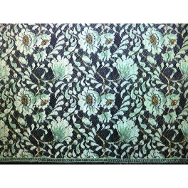 TISSU DENTELLE VERT D'EAU A0059 